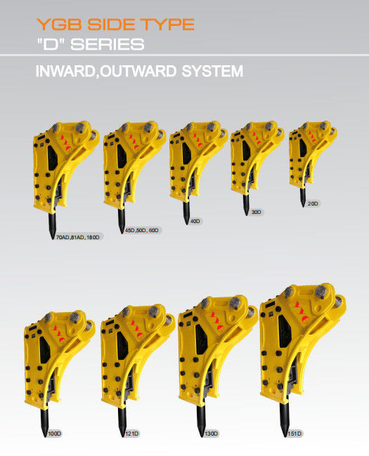 Nome:High Quality Hydraulic Hammer Hydraulic Breaker Hydraulic rock hammer Modelo:Todos os tipos,Vários materiais;42CrMo